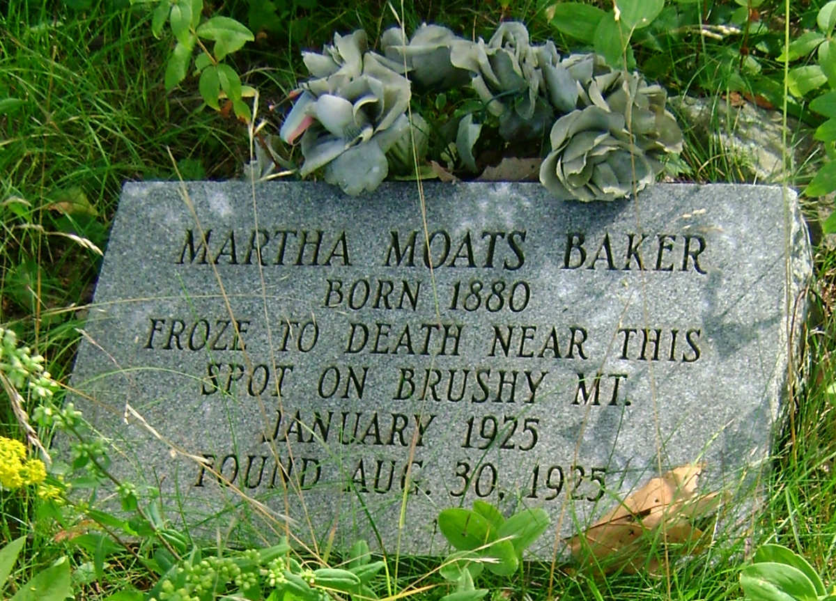 Martha Moats Baker memorial