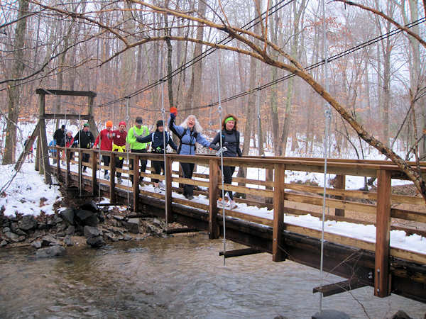 Crossing the bridge