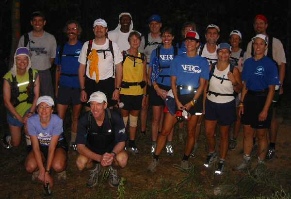 Ring participants before the 2004 start at the Signal Knob Trailhead