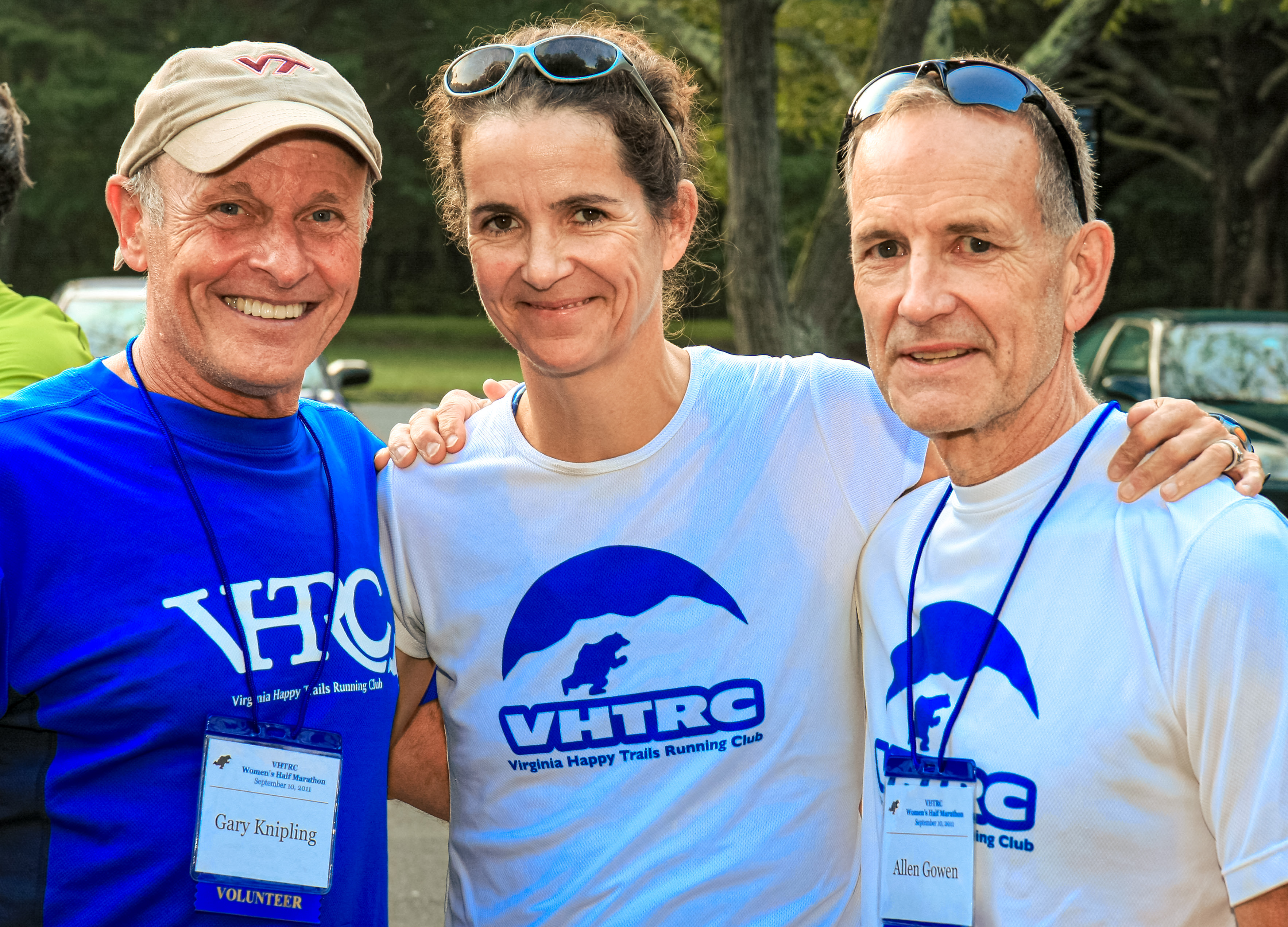 Gary Knipling, Sophie Speidel, and Alan at the 2011 Women's Half Marathon