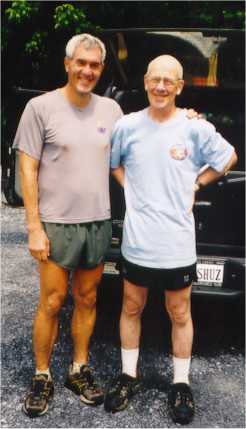 Chris Scott and Ed Demoney during a 2001 Memorial Day training run in Rock Creek Park