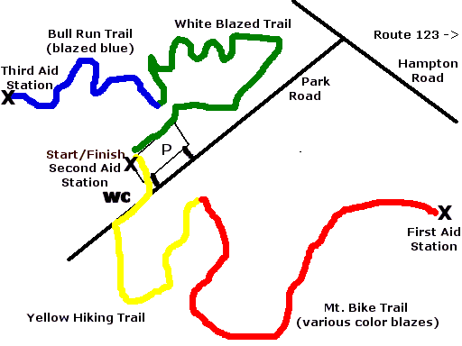 Map of the course used from 1993 to 2005