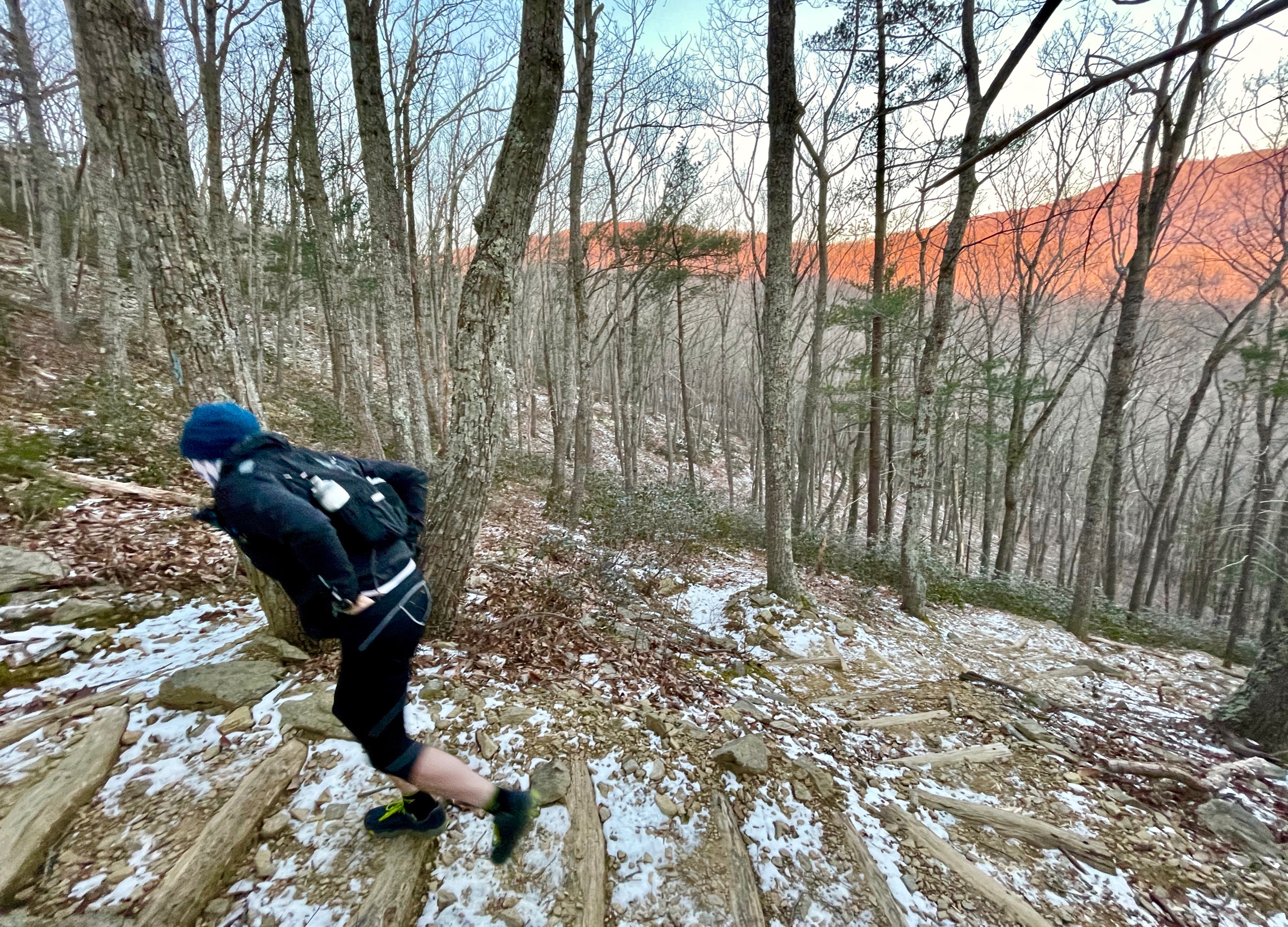 The climb up Buck Ridge