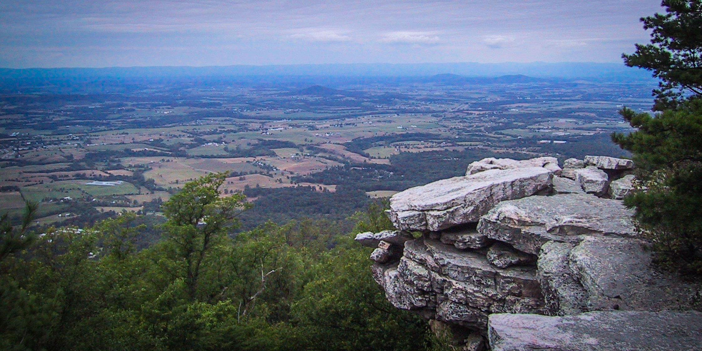 The view of the Shenandoah Valley from Bird Knob